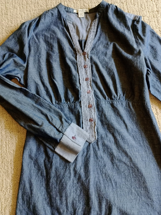 Coldwater Creek Tops - Coldwater Creek Blue Chambray Button Front Top
